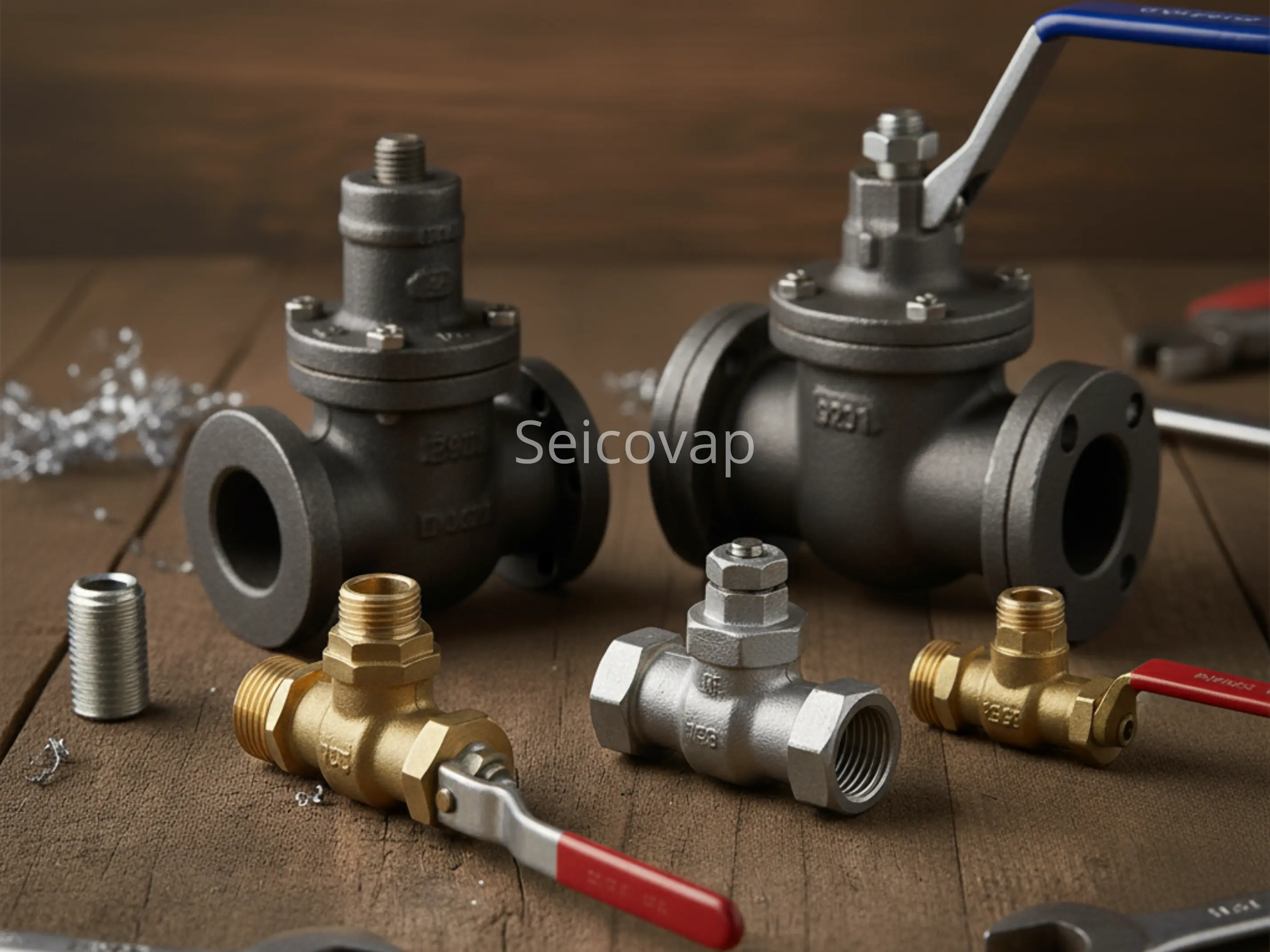 Robinets à boisseau sphériques HP/à soupape/ passage direct en laiton/ASTM A105/fonte/Inox, Vannes motorisées, Vannes élastomères, Vannes papillons, Vannes à diaphragme, à guillotine, à piston, vannes de régulation